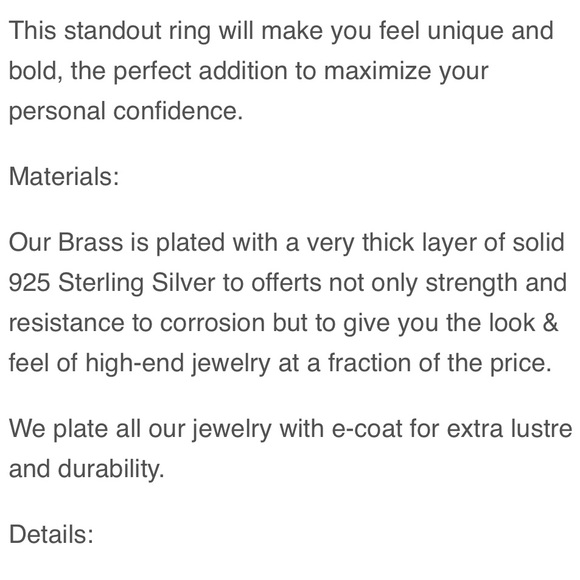 DRAE Silver Dome Ring Size 9 - Picture 5 of 5